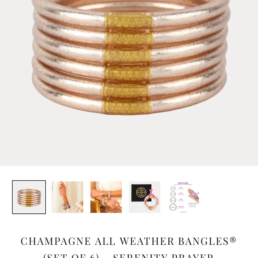 Champagne All Weather Bangles Set